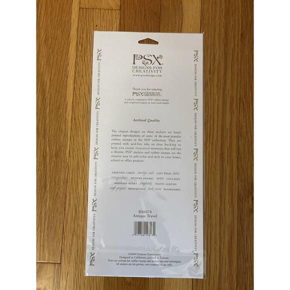 Vintage PSX Scrapbooking Stickers Antique Travel Maps Stamps Archival Sealed - Picture 2 of 3